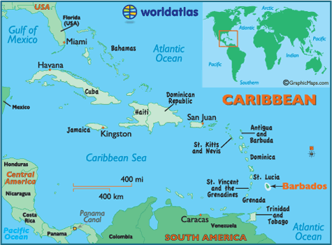 Barbados map